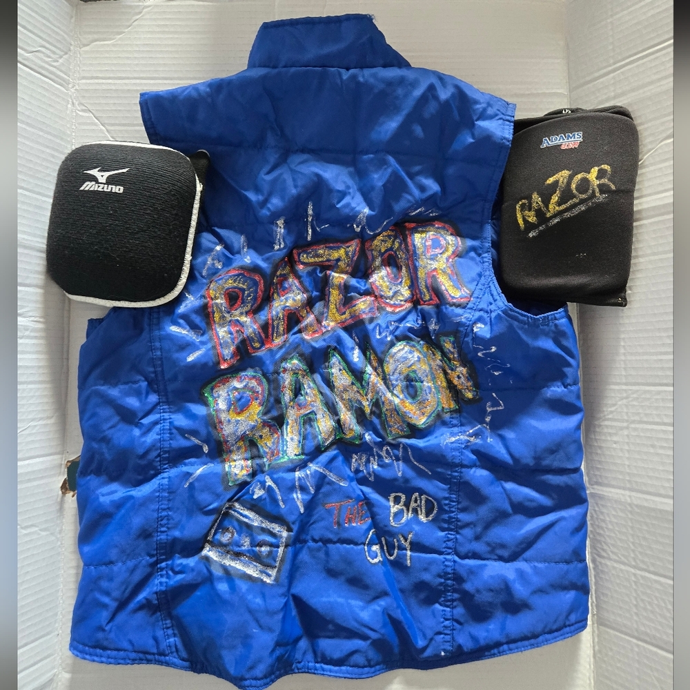 The Bad Guy Razor Ramon Homade Kids Blue Vest + Knee Pads (Costume) Size Small